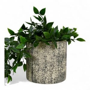 Textured Black & Gold Ceramic Planter – Modern Decorative Flower PotTextured Black & Gold Ceramic Planter – Modern Decorative Flower Pot