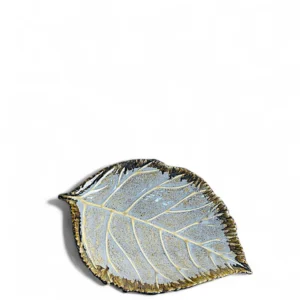 Stone Glaze Leaf-Shaped Ceramic Platter