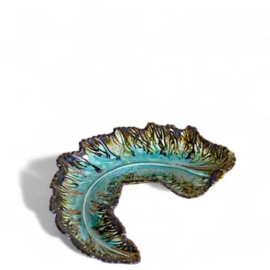 Ocean Leaf Curved Ceramic Platter