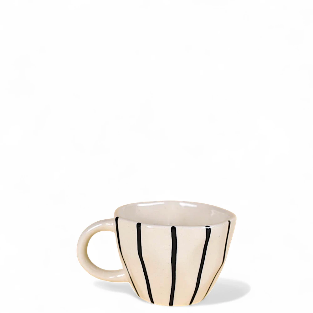 Minimal Black Line Handcrafted Ceramic Mug