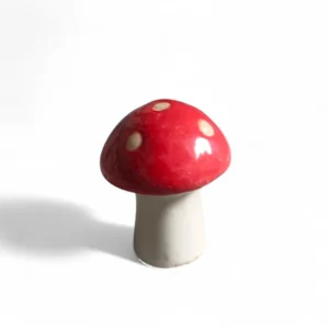Mini Ceramic Mushroom Figurine