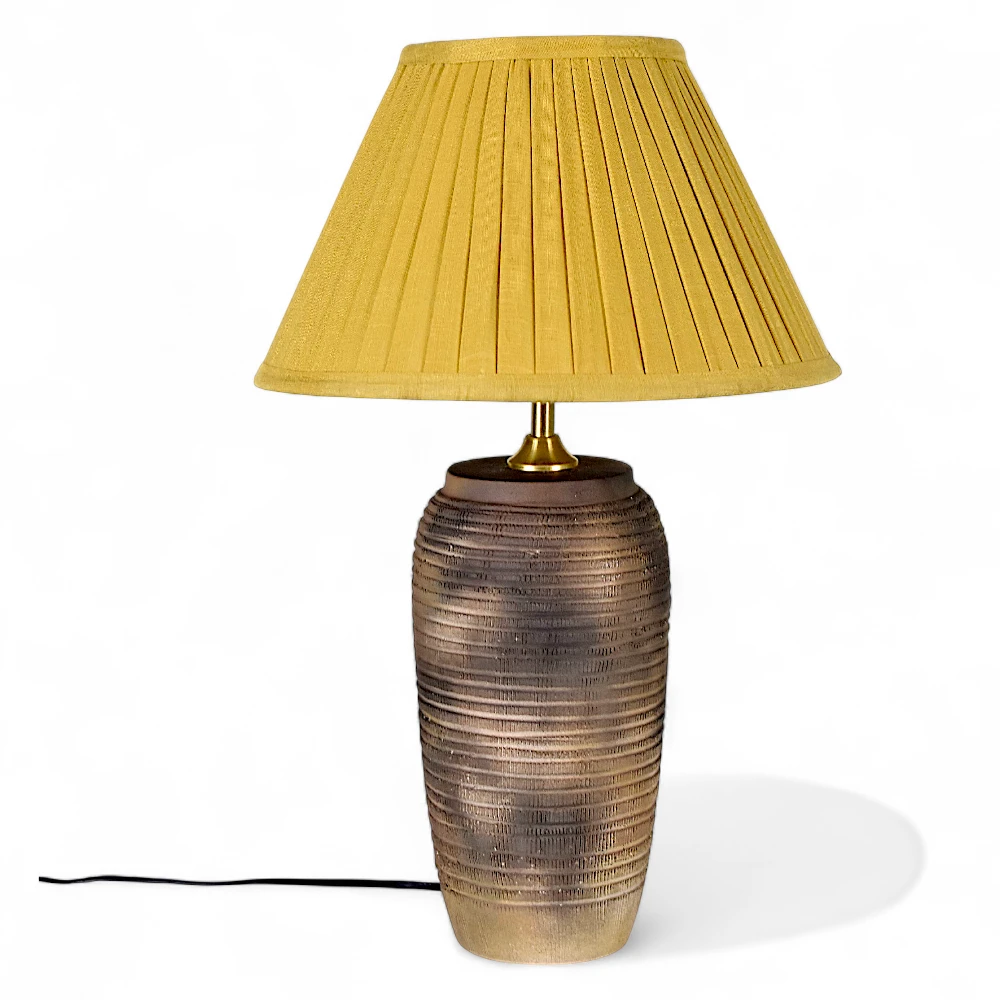 Rustic Amber Ceramic Table Lamp