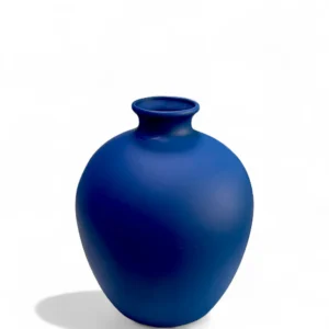 Azure Matte Globe Flower Vase