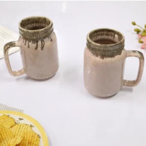 Mocha Drip Tall Ceramic Beer Mug