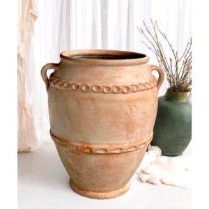 Handcrafted Terracotta Beaded Ceramic Planter