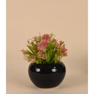 Ebony Round Table Pot