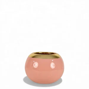 Peach Gold Luxe Ceramic Pot