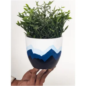 Blue Ridge Hand-Painted Ceramic Planter
