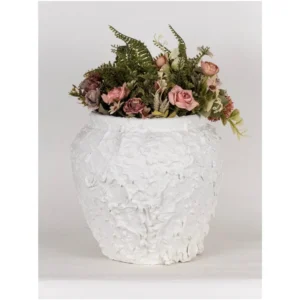 Terra Alba Grande Textured Ceramic Vase