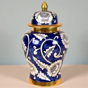Imperial Bloom Blue & White Ginger Jar