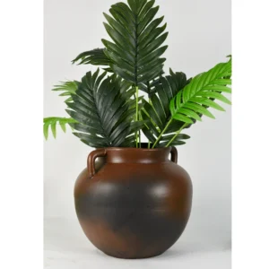 Matte Brown Vintage Earthen Pot Planter