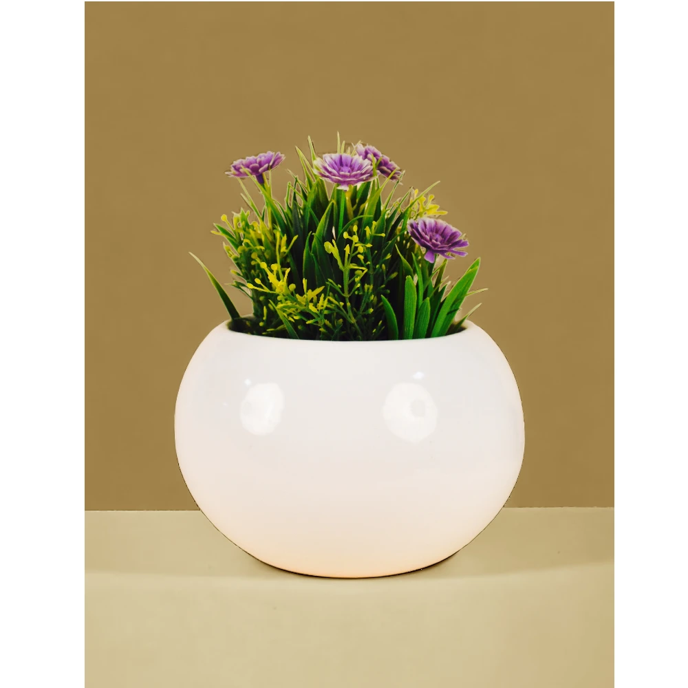 Glossy Bubble Ceramic Planter