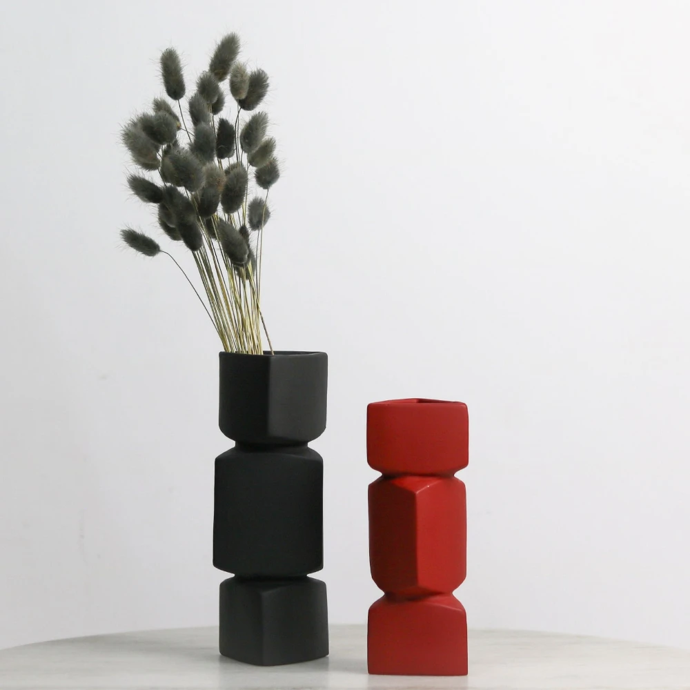 Bold Geometry Décor Vase Set