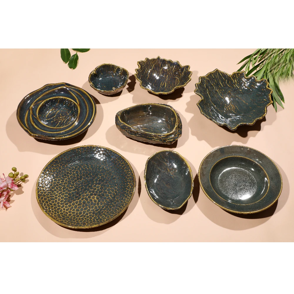 Obsidian Ember Serveware Collection