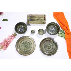 Forest Spiral Reactive Glaze Dinnerware Collection