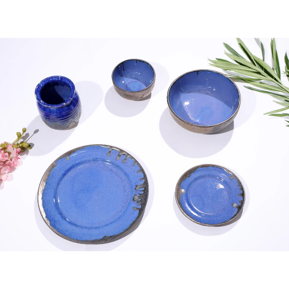 Cobalt Drip Serveware Collection