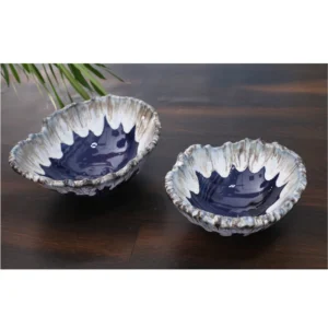 Midnight Frost Petal Bowls – Set of 2