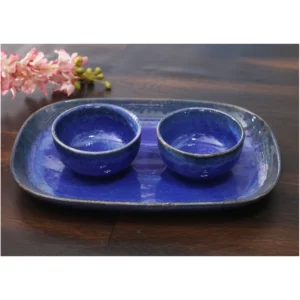 Indigo Harmony Serving Set – 3 Pieces