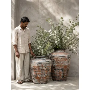 Rustic Patina Heritage Urn Planter