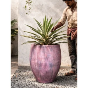 Antique Plum Heritage Ceramic Planter