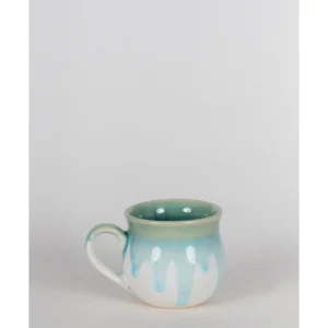 Aqua Drip Glazed Ceramic Coffee Mug
