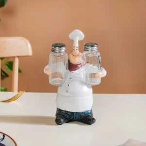 Cheerful Chef Salt & Pepper Shaker Holder